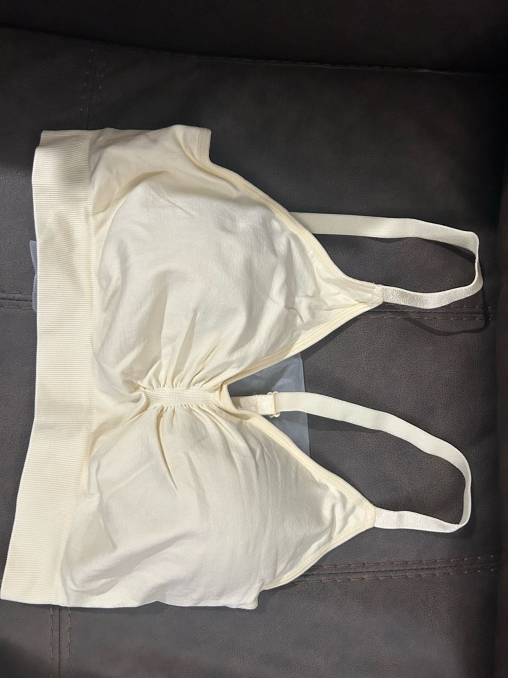 Seamless Cream Wireless Bralette - Brand Unspecified